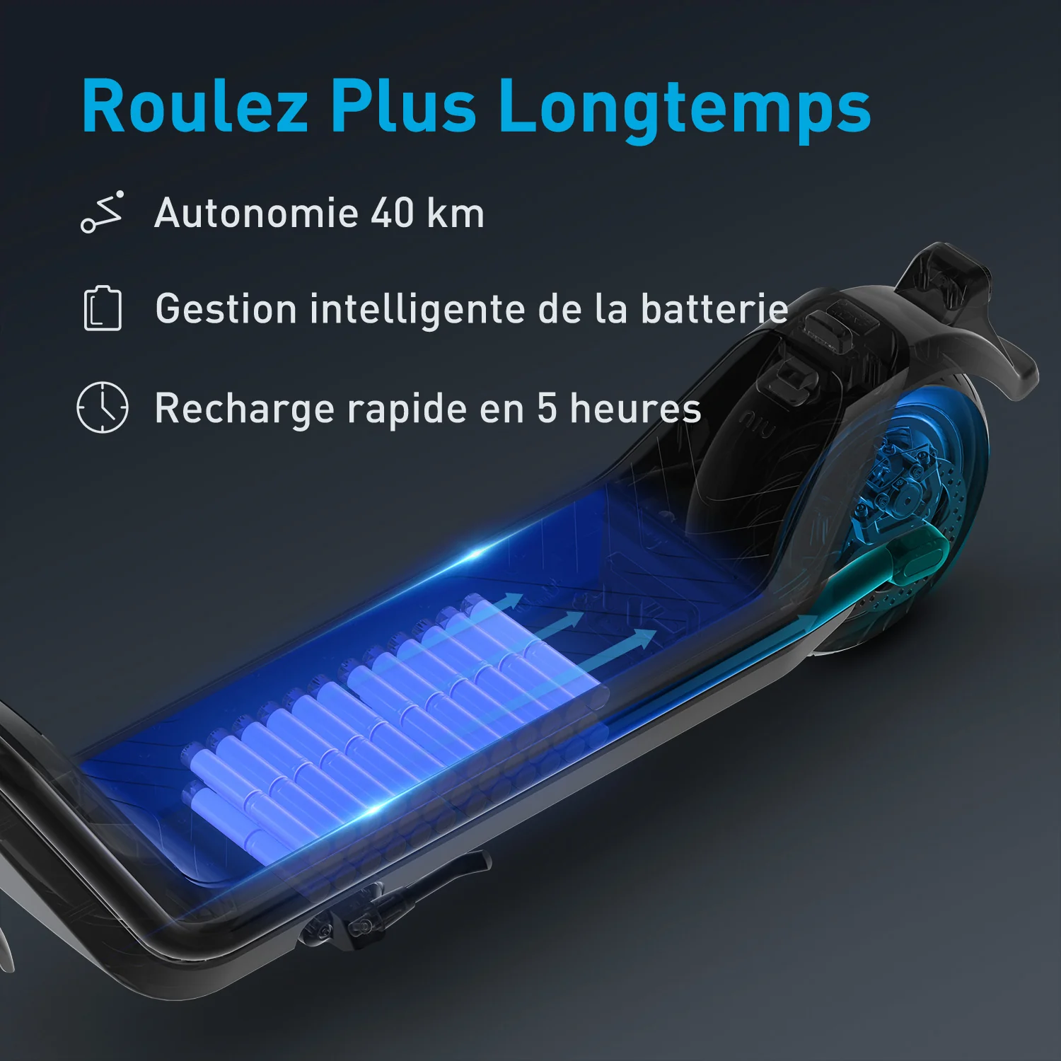 NIU KQi3 Sport Trottinette électrique | Autonomie 40km - Image 8